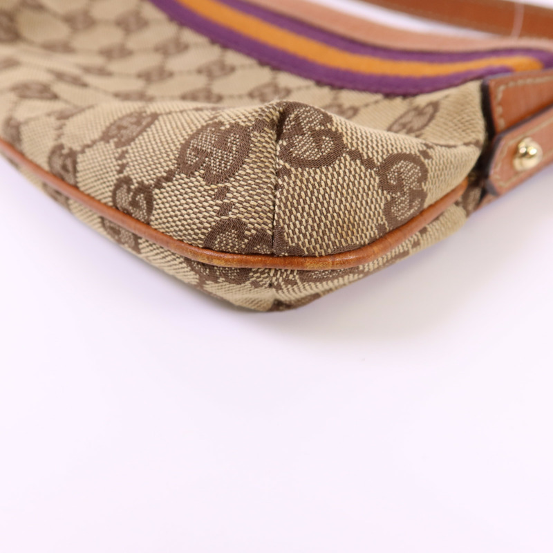 GUCCI 帆布Shoulder Bag金扣肩背袋-12