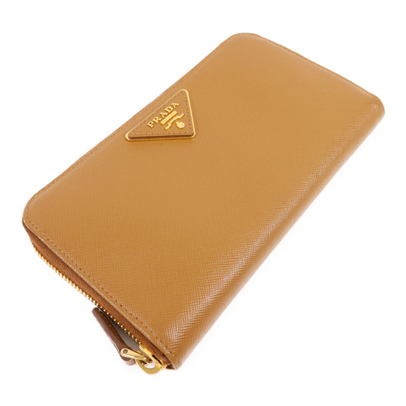 PRADA Saffiano皮革Long Round Wallet金扣長錢包-2