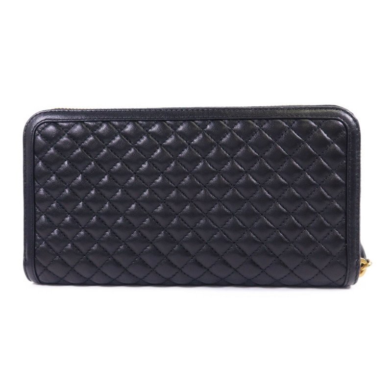 PRADA 牛皮皮革Long Round Wallet金扣長錢包-1