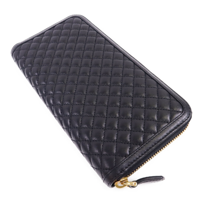 PRADA 牛皮皮革Long Round Wallet金扣長錢包-3