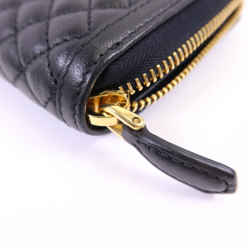 PRADA 牛皮皮革Long Round Wallet金扣長錢包-7