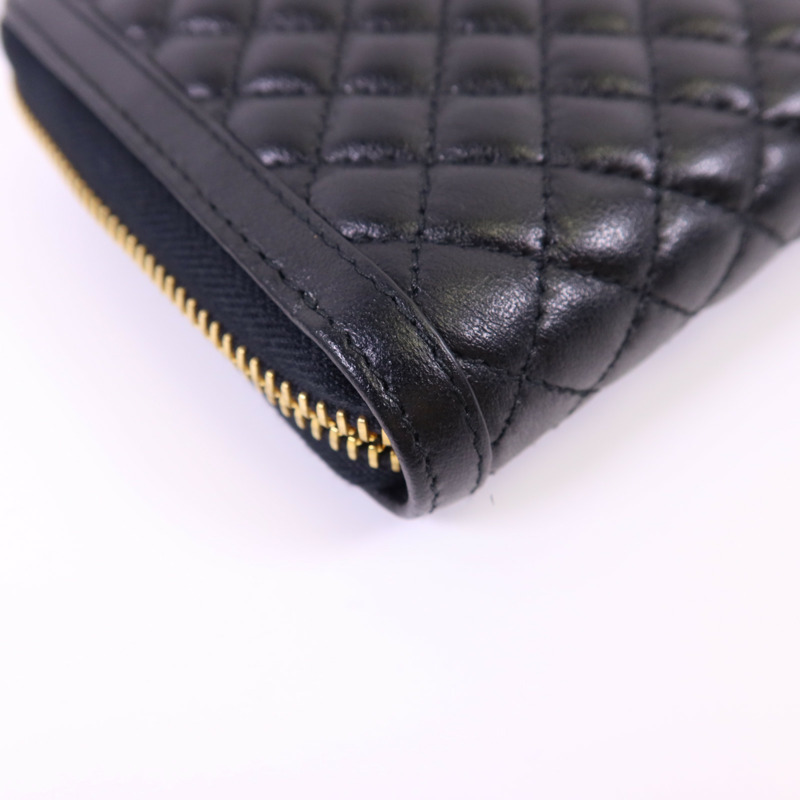 PRADA 牛皮皮革Long Round Wallet金扣長錢包-10