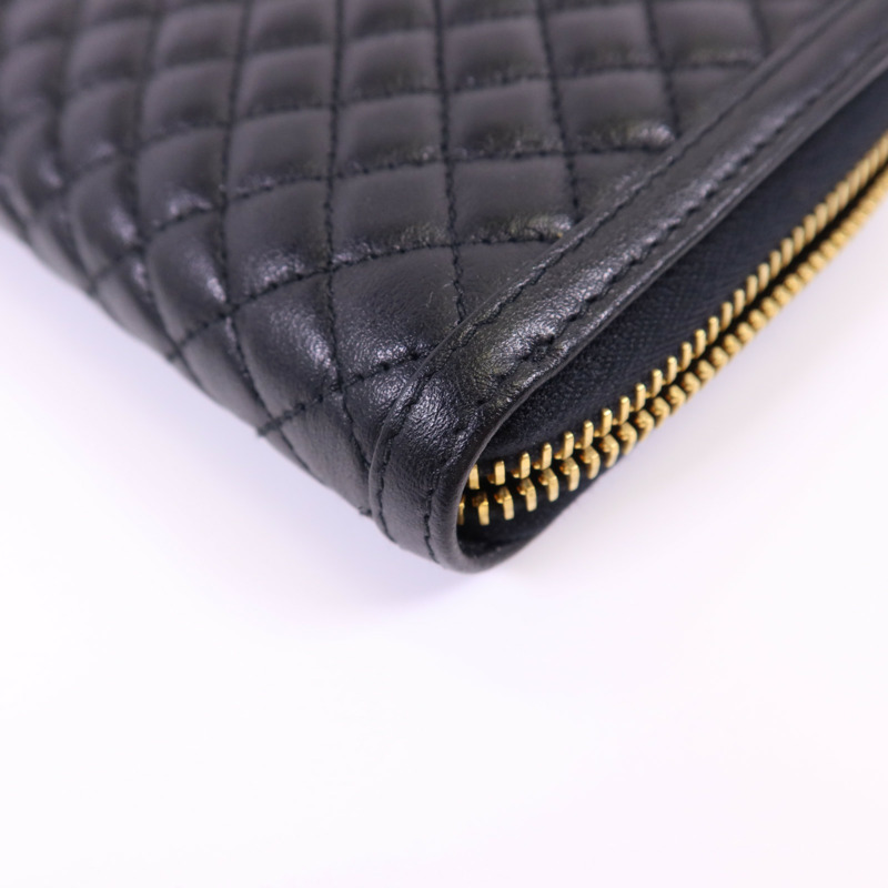 PRADA 牛皮皮革Long Round Wallet金扣長錢包-11