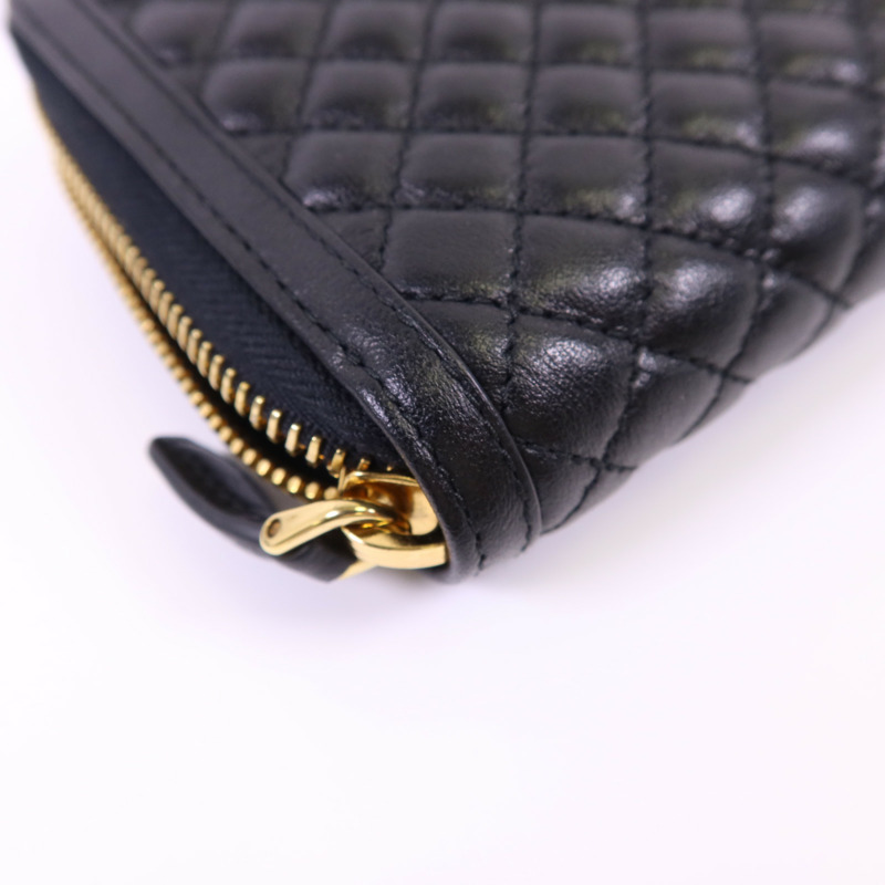 PRADA 牛皮皮革Long Round Wallet金扣長錢包-12