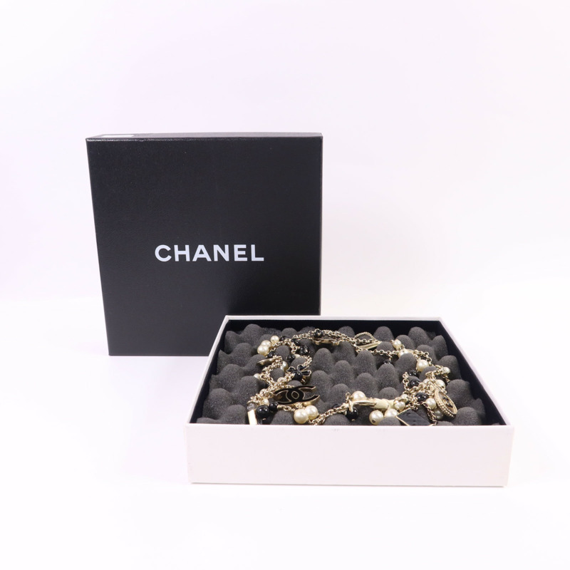 CHANEL 金屬/PVC Necklace金扣項鍊-9