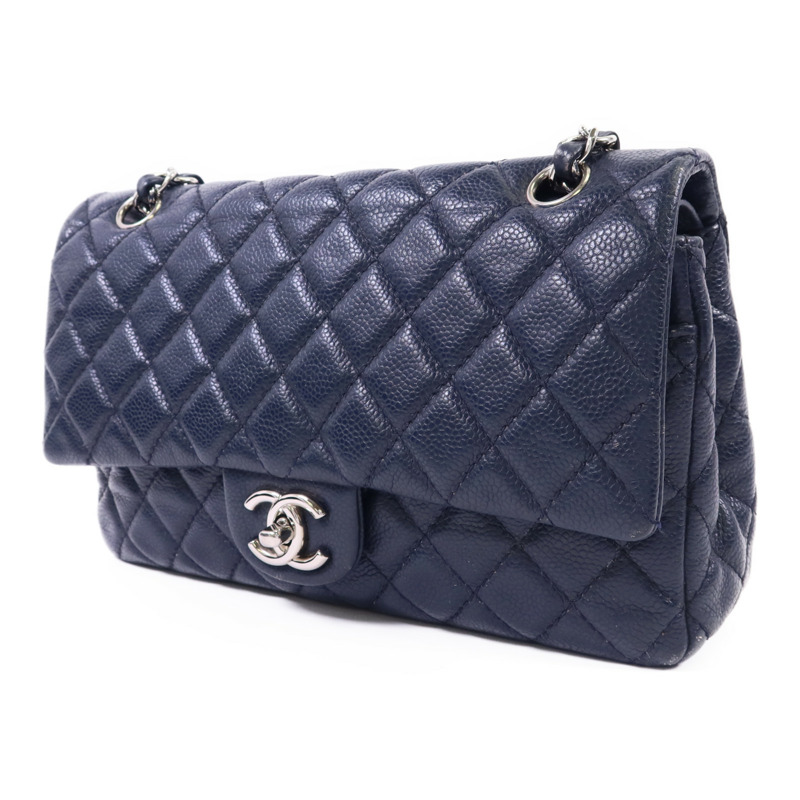 CHANEL 牛皮皮革Classic 25銀扣鏈帶肩背袋-2
