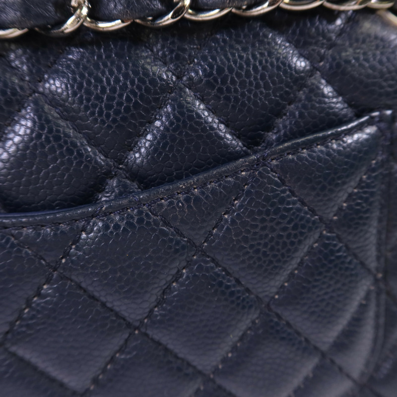 CHANEL 牛皮皮革Classic 25銀扣鏈帶肩背袋-15