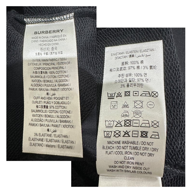 Burberry Logo Print Cotton Hoodie for Women in Black - 8054386-Black ( Size: S / M / L )-4