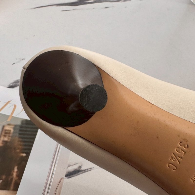 Gucci米白色拼黑色高跟鞋-13