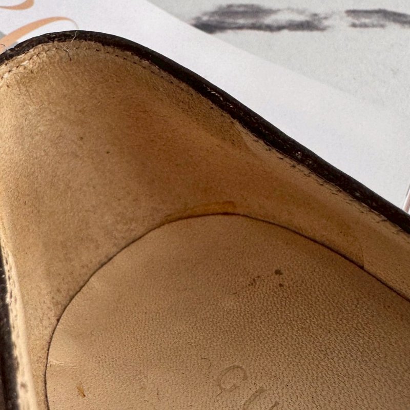 Gucci米白色拼黑色高跟鞋-16