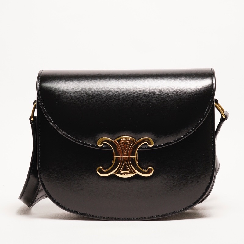 CELINE 牛皮 TEEN BESACE TRIOMPHE 凱旋門馬鞍包/斜背包-0