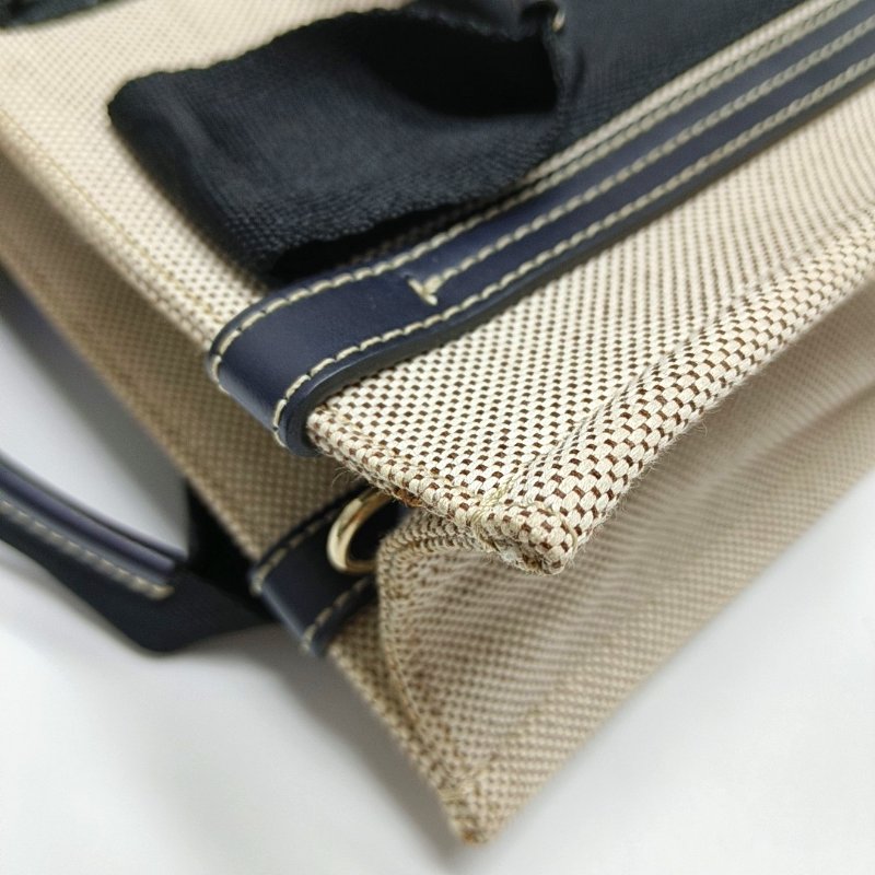 Chloé Woody 小號 米色織物提花單肩包手提包斜挎包 銀色五金 可拆卸肩帶 9.8新-9