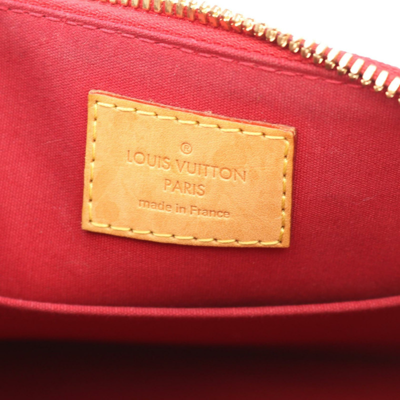 路易威登 Alma BB 單肩手提包 M91593 Vernis Rayeur 紅色皮革 二手 LV-3