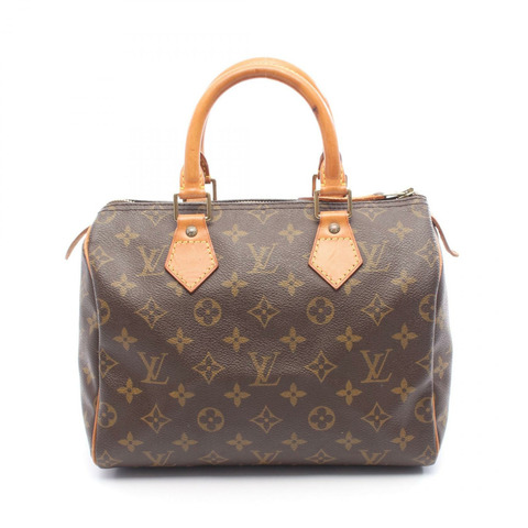 路易威登 Speedy 25 Monogram 手提包 M41528 PVC塗層帆布皮革棕色二手女士