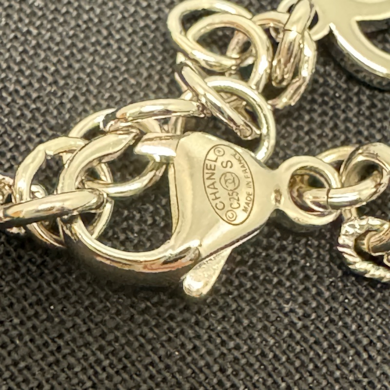 CHANMEL銀色珍珠星星水鑽手鍊-4