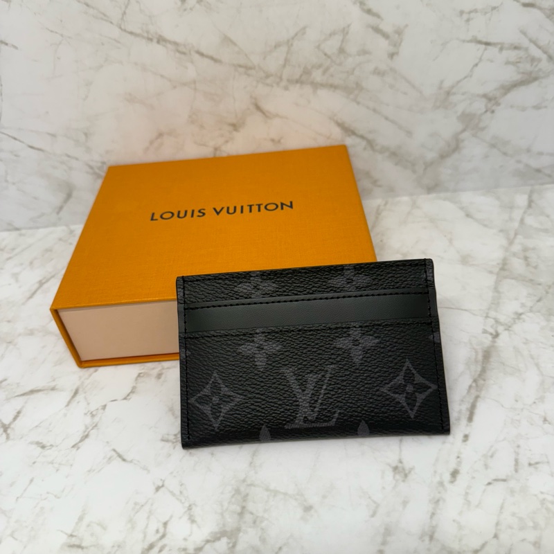 LV黑色老花名片夾/晶片-4