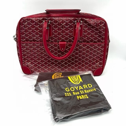 「JL精品代購」 Goyard聖誕紅手提保齡球公文包