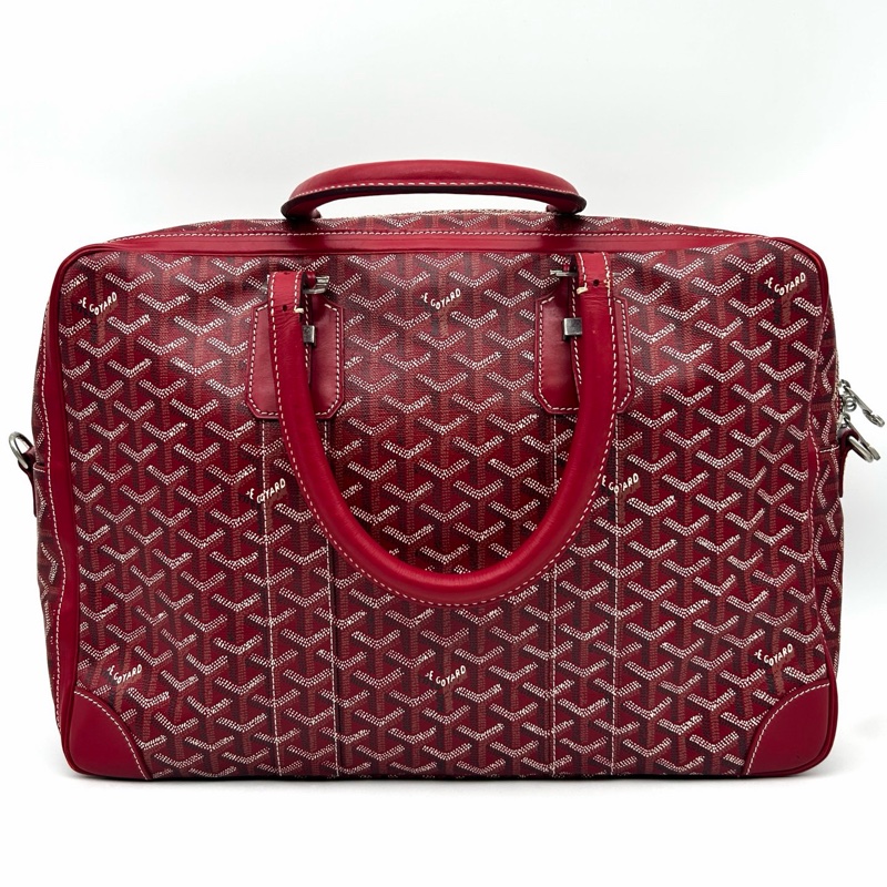 「JL精品代購」 Goyard聖誕紅手提保齡球公文包-4
