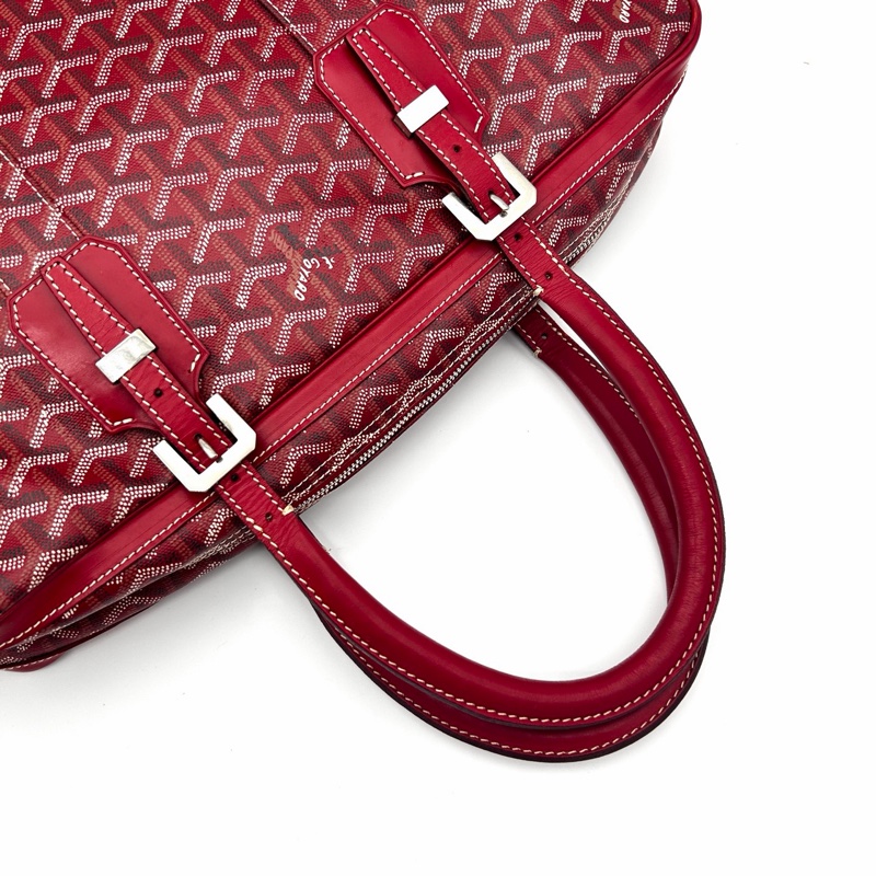 「JL精品代購」 Goyard聖誕紅手提保齡球公文包-5