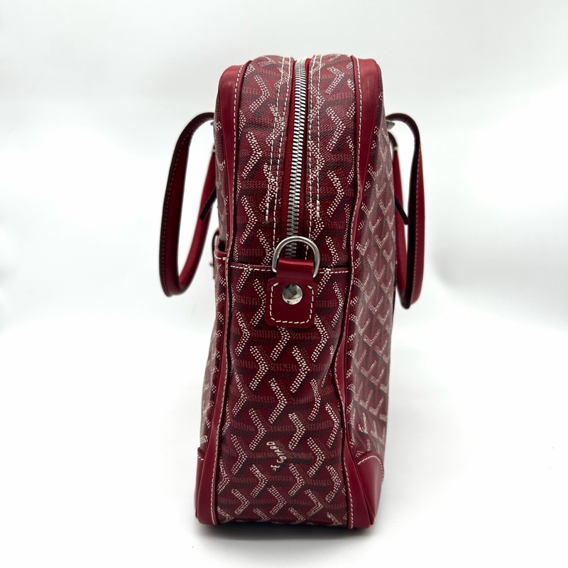 「JL精品代購」 Goyard聖誕紅手提保齡球公文包-7