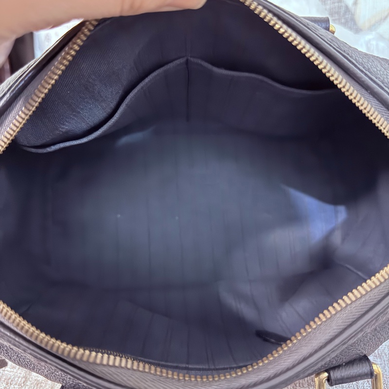 LV全牛皮老花壓紋 speedy25 波士頓包-4