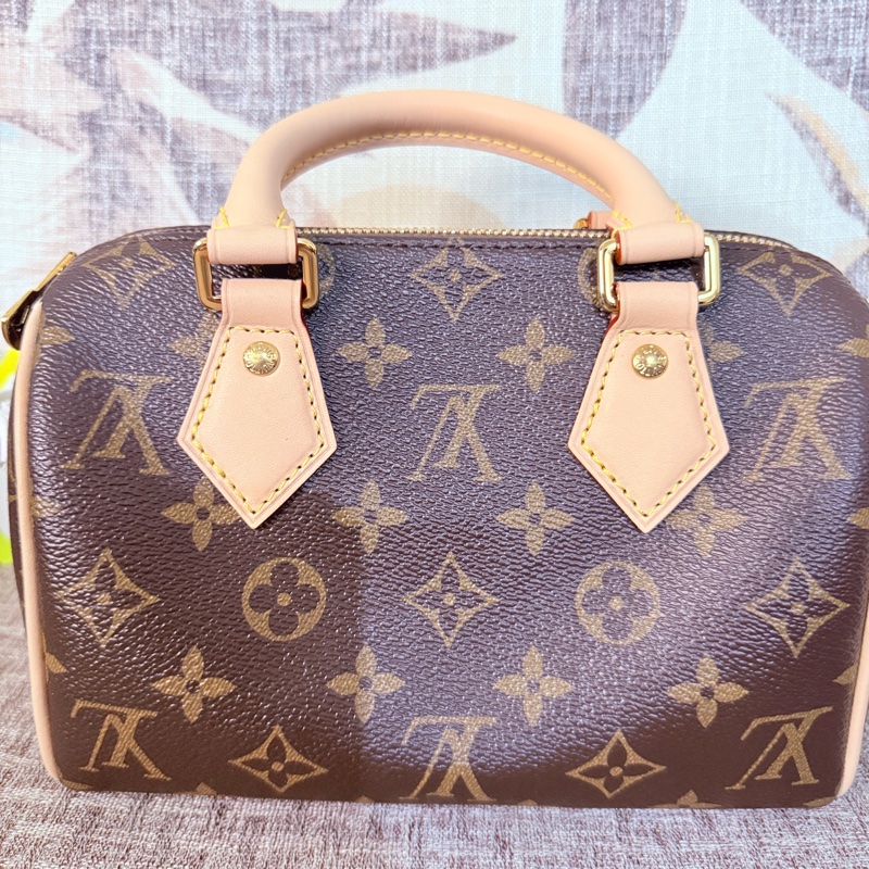 LV老花 粉肩帶speedy20波士頓包-0