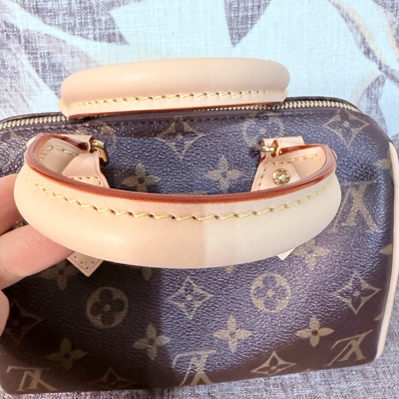LV老花 粉肩帶speedy20波士頓包-1