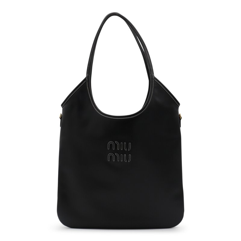 【MIU MIU】Ivy 皮革 手袋 托特包 肩背包 黑色 5BG231-4