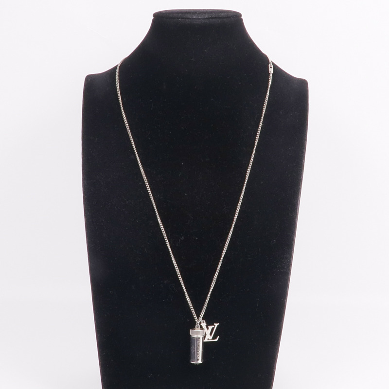 LOUIS VUITTON Monogram Eclipse/金屬Collier Charms Necklace項鍊-11