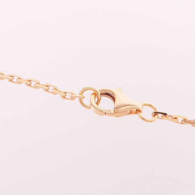 CARTIER 18K玫瑰金Love Pendant Half-Paved鑽石項鍊-4