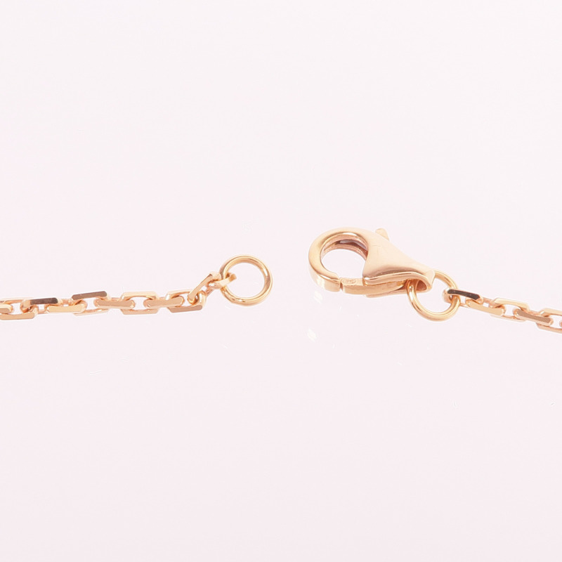 CARTIER 18K玫瑰金Love Pendant Half-Paved鑽石項鍊-5