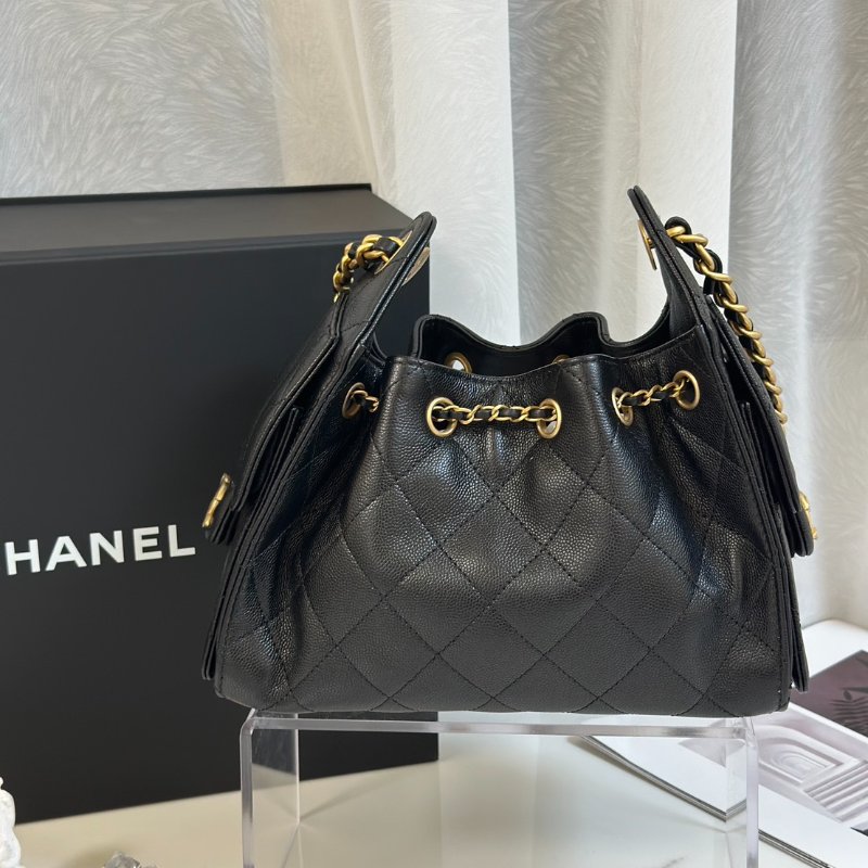 CHANEL 25 Mini hobo bag - 小號黑金-4