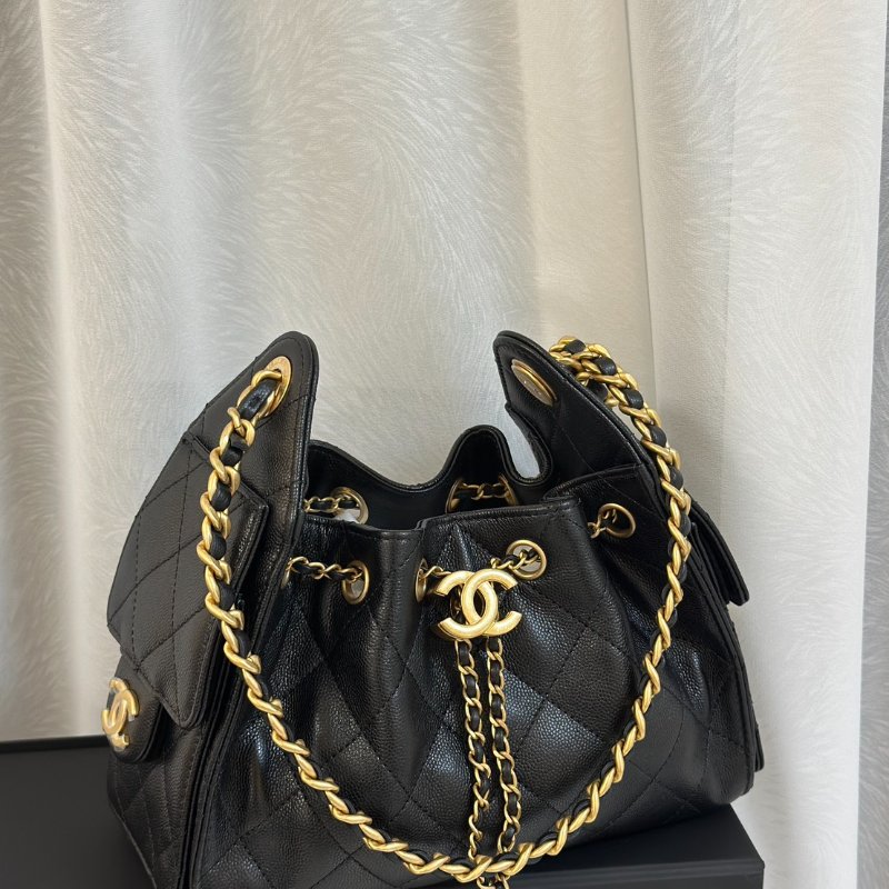 CHANEL 25 Mini hobo bag - 小號黑金-6