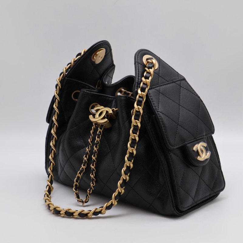 CHANEL 25 Mini hobo bag - 小號黑金-9