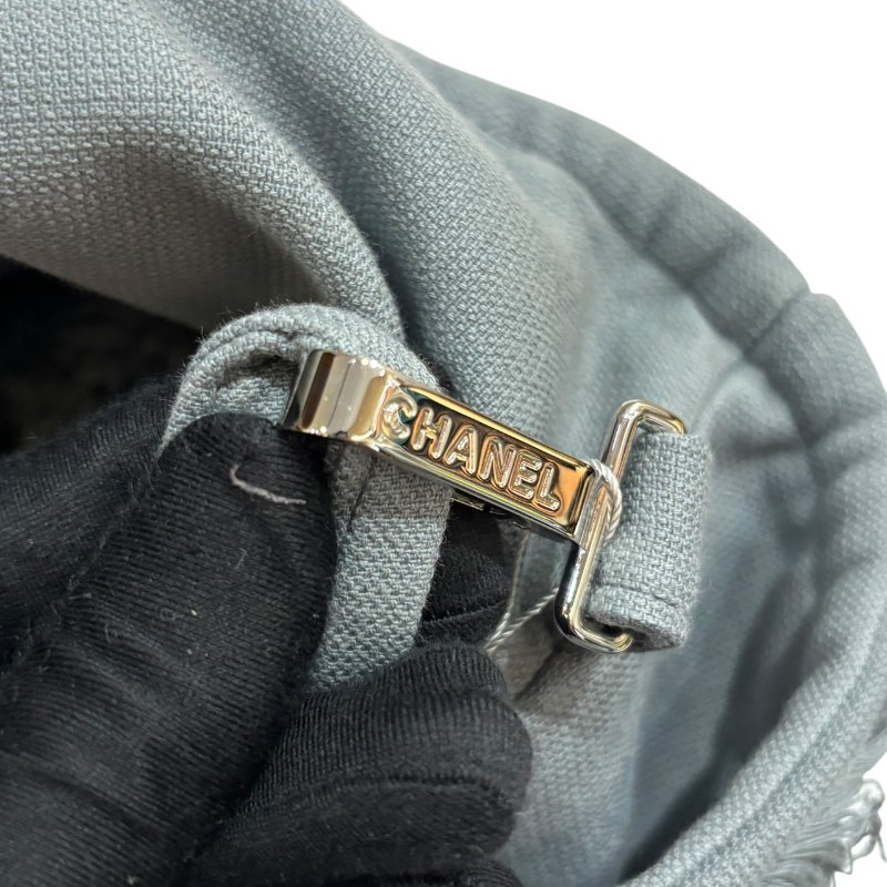 【美收精品】CHANEL 灰藍色毛巾包組 4-480-9