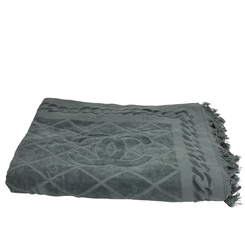 【美收精品】CHANEL 灰藍色毛巾包組 4-480-11