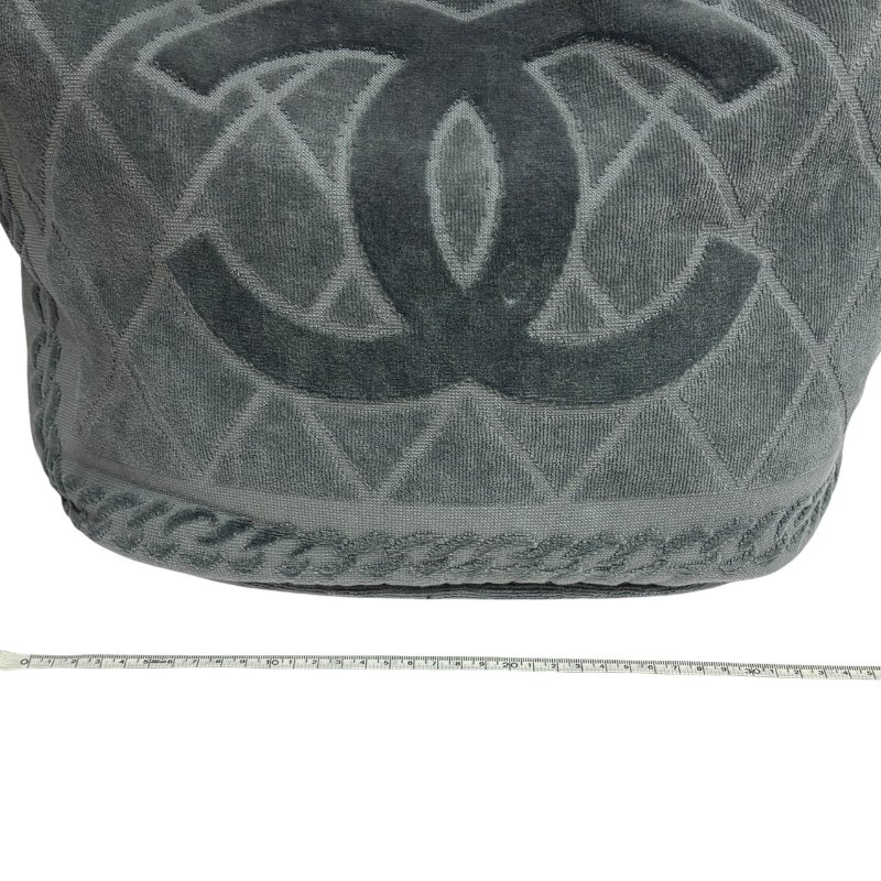【美收精品】CHANEL 灰藍色毛巾包組 4-480-15