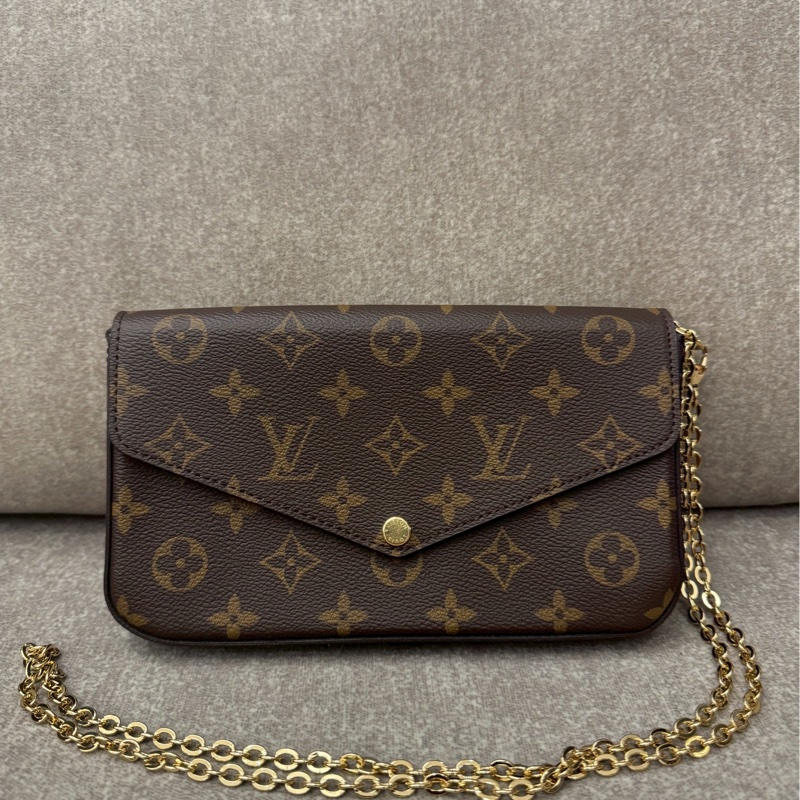 LV經典老花三合一斜背包-0