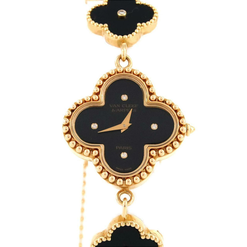 梵克雅寶 Alhambra YG 4P 122974 石英腕錶-0