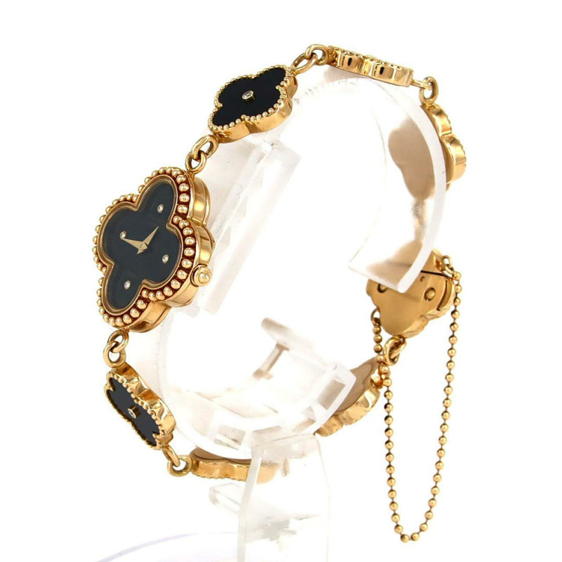 梵克雅寶 Alhambra YG 4P 122974 石英腕錶-1