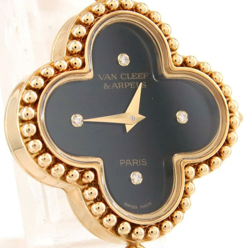 梵克雅寶 Alhambra YG 4P 122974 石英腕錶-5