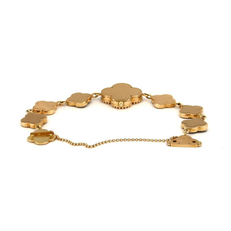 梵克雅寶 Alhambra YG 4P 122974 石英腕錶-7