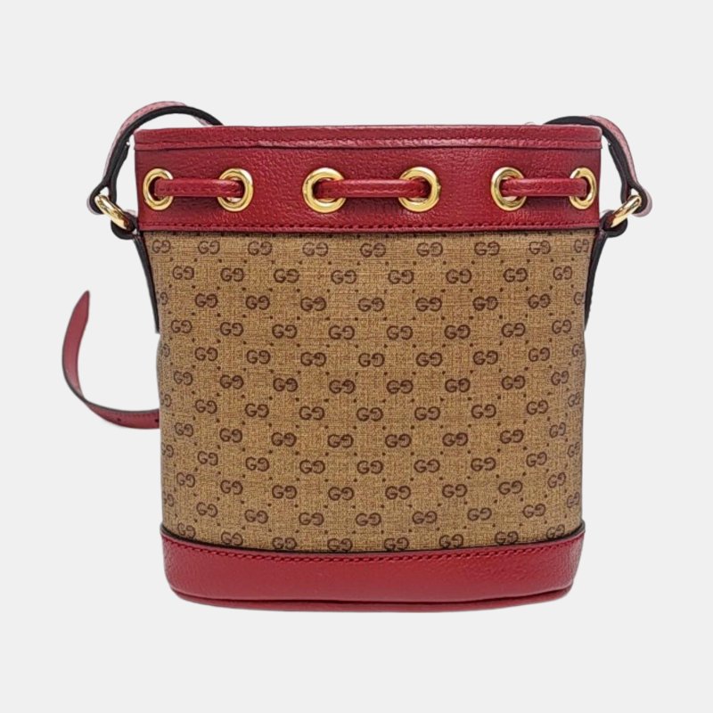 GUCCI Doraemon X Gucci 迷你多色塗層帆布老花印花單肩包 金色五金 9.9新-4