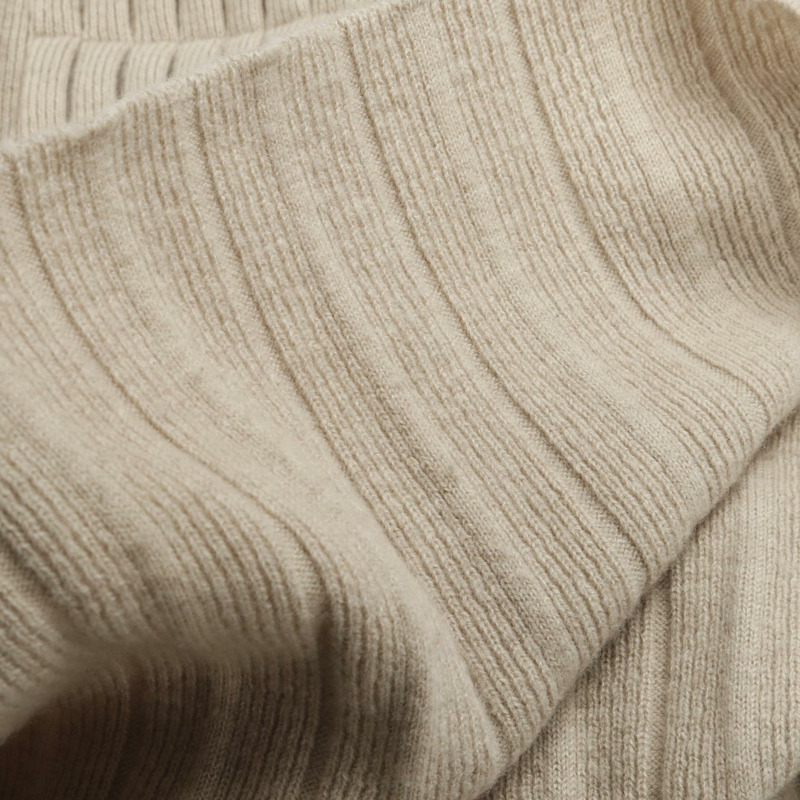 香奈兒 COCO 標誌褶襉連身裙 #38 無袖羊毛 米色 二手女裝-4