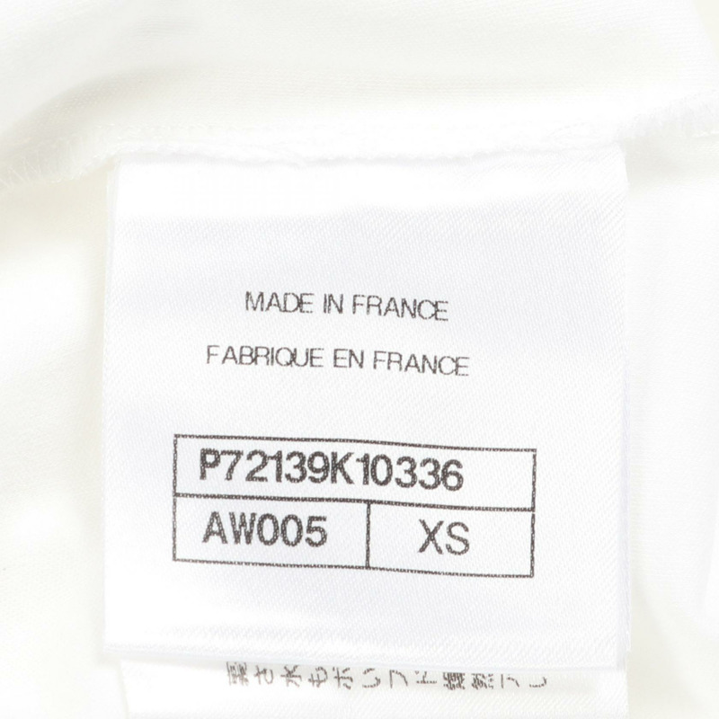 香奈兒 COCO 標誌 T 卹，短袖，XS 碼，純棉，白色，二手女款-4