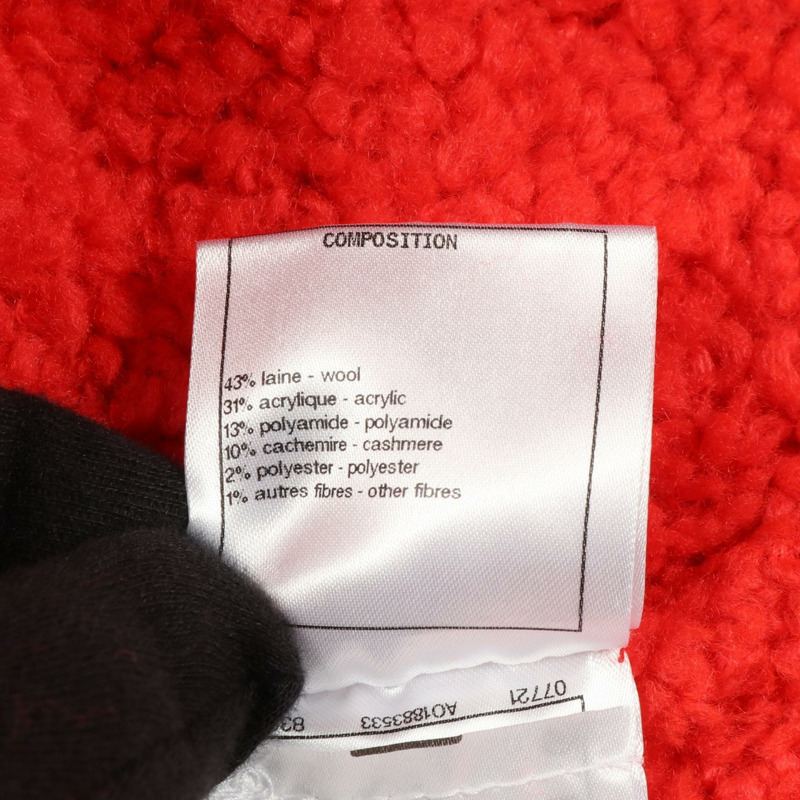 香奈兒 COCO 標誌針織毛衣 #48 P62563K48070 紅色 二手 女士 CC-3