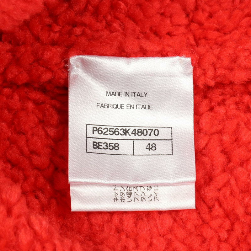 香奈兒 COCO 標誌針織毛衣 #48 P62563K48070 紅色 二手 女士 CC-4
