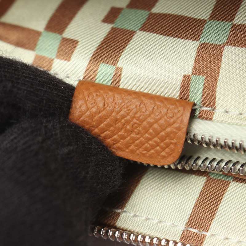 愛馬仕 Azap Compact Silkin 皮夾 U Epsom 棕色金色二手 SHW-4