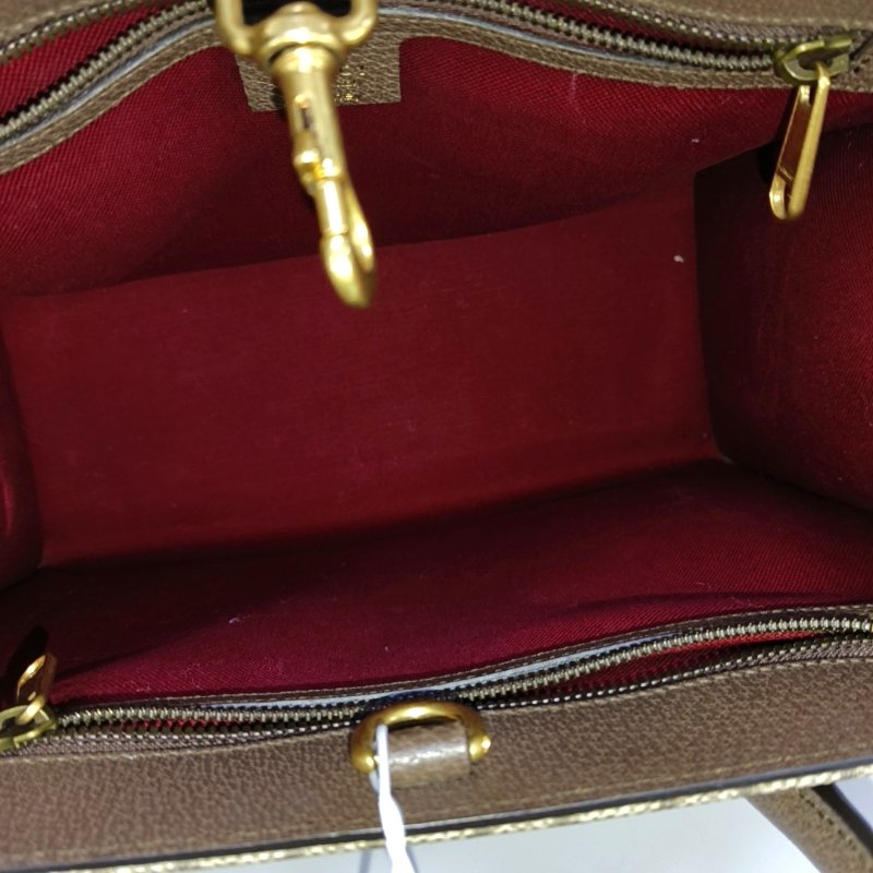 GUCCI Disney X Gucci米色塗層帆布老花印花單肩包手提包 金色五金 9.8新-6