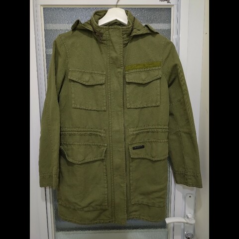 Burberry 軍綠單寧布外套